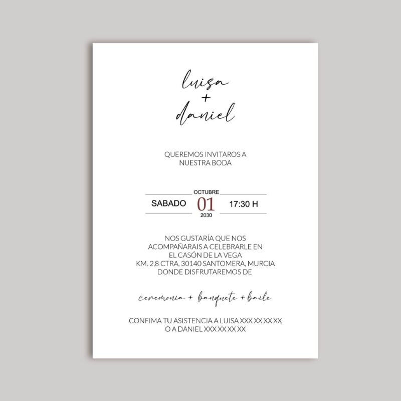 Texto invitación de boda fotográfica polaroid