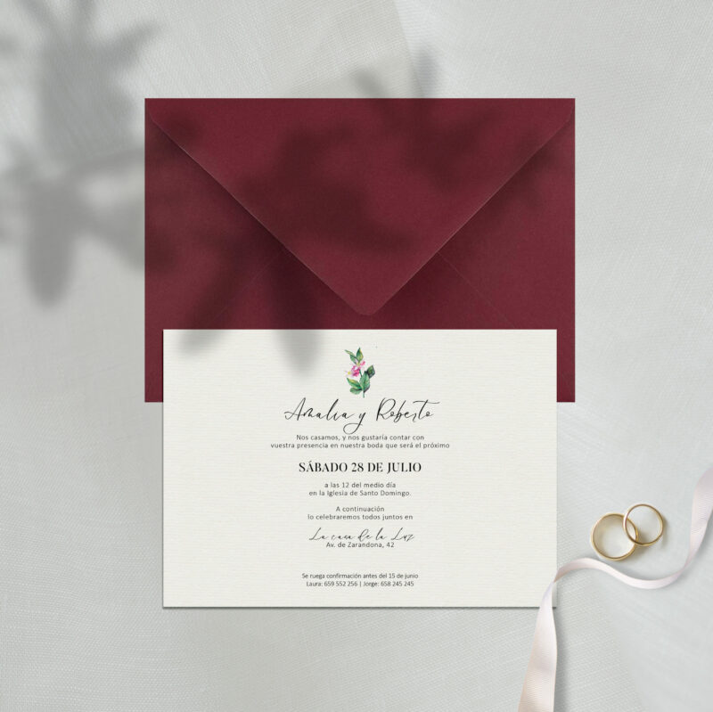 Invitación de boda Azahar