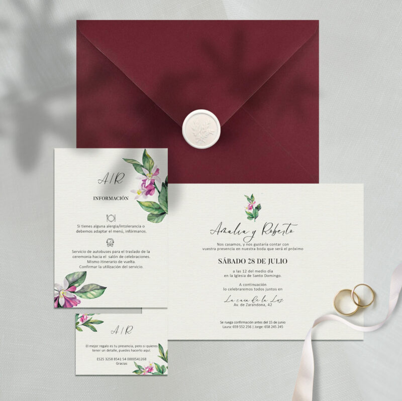 Invitación de boda Azahar