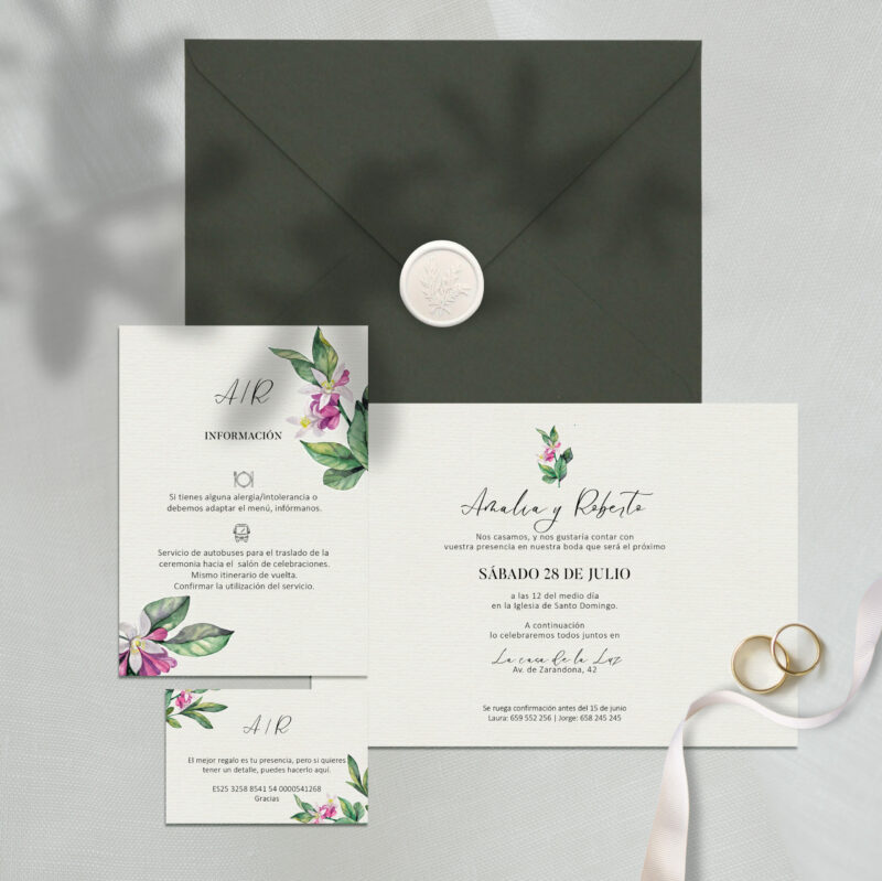 Invitación de boda Azahar