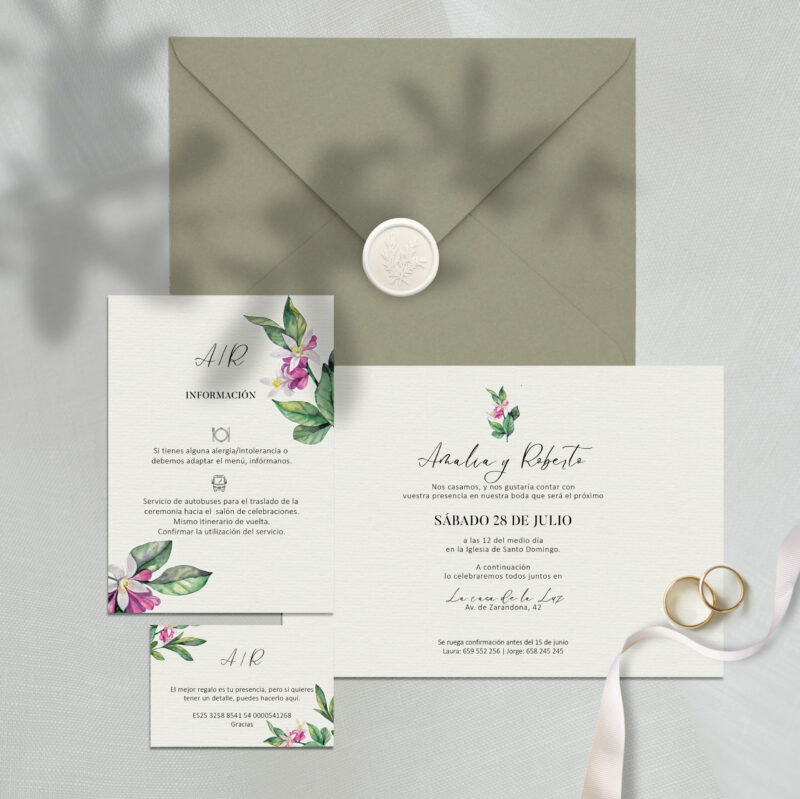 Invitación de boda Azahar