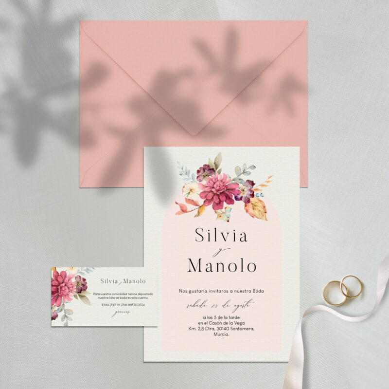 Invitacion de boda camelia