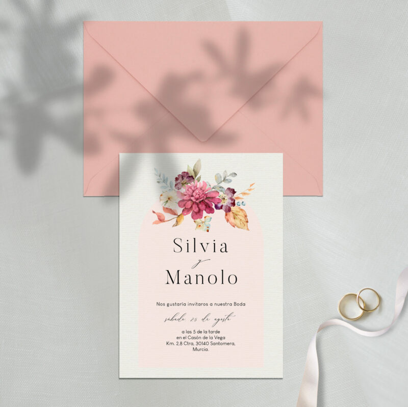 Invitacion de boda camelia