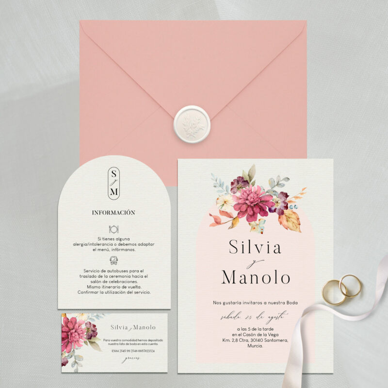 Invitacion de boda camelia
