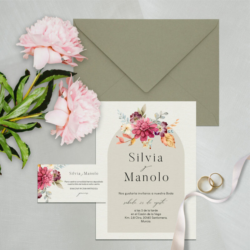 Invitacion de boda camelia