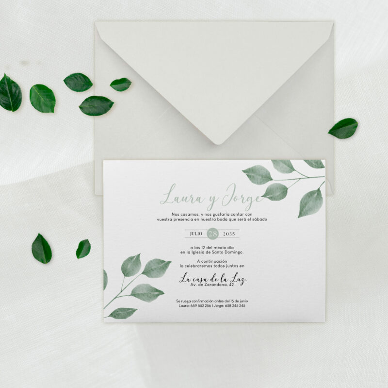 Invitación de boda Lau -Hazlo Cuqui