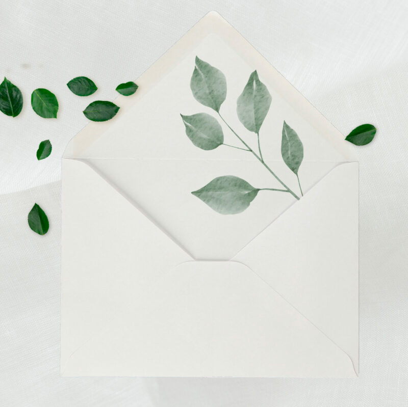 Sobre Forrado Invitación de boda Lau