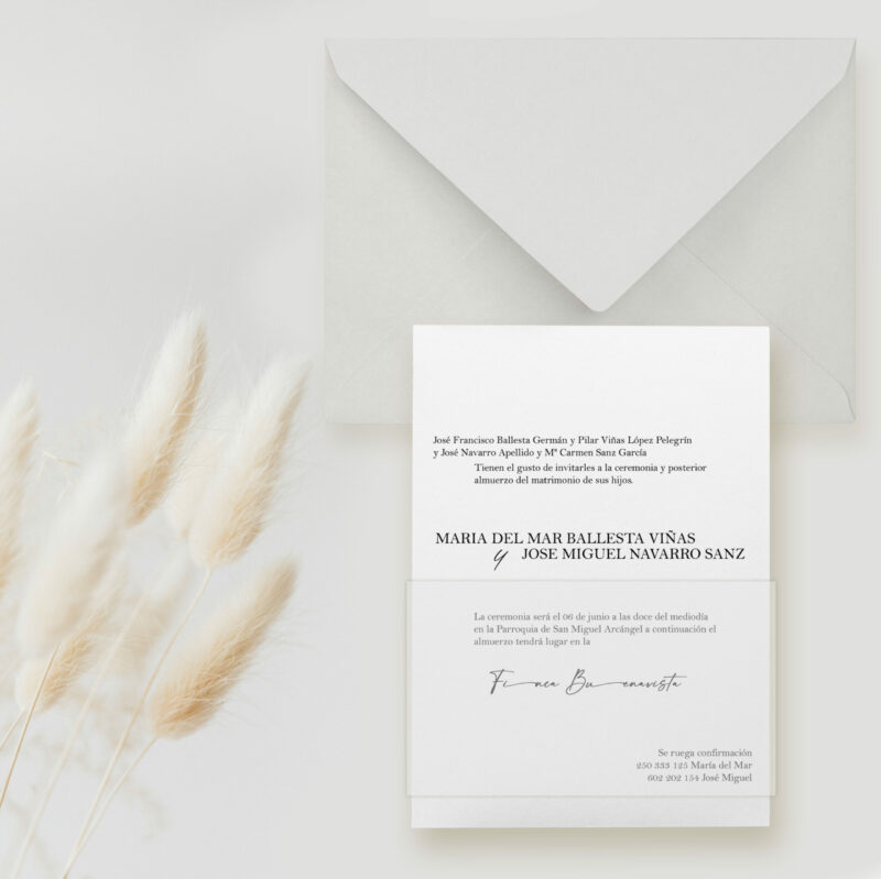Invitación de boda elegante Sutil