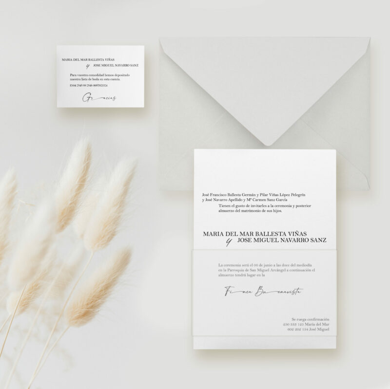 Invitación de boda elegante Sutil