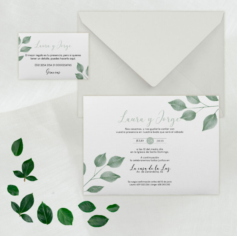 Invitación de boda Lau -Hazlo Cuqui