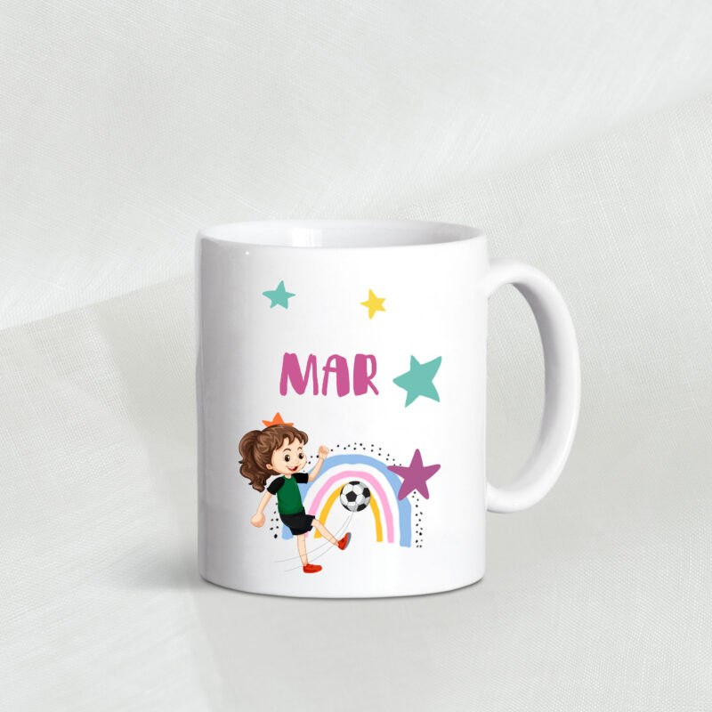 taza personalizada futbol