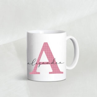 Taza inicial rosa 