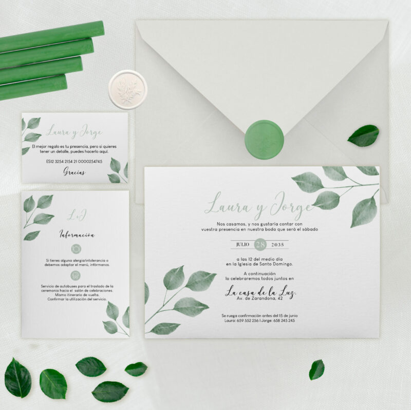 Invitación de boda Lau -Hazlo Cuqui