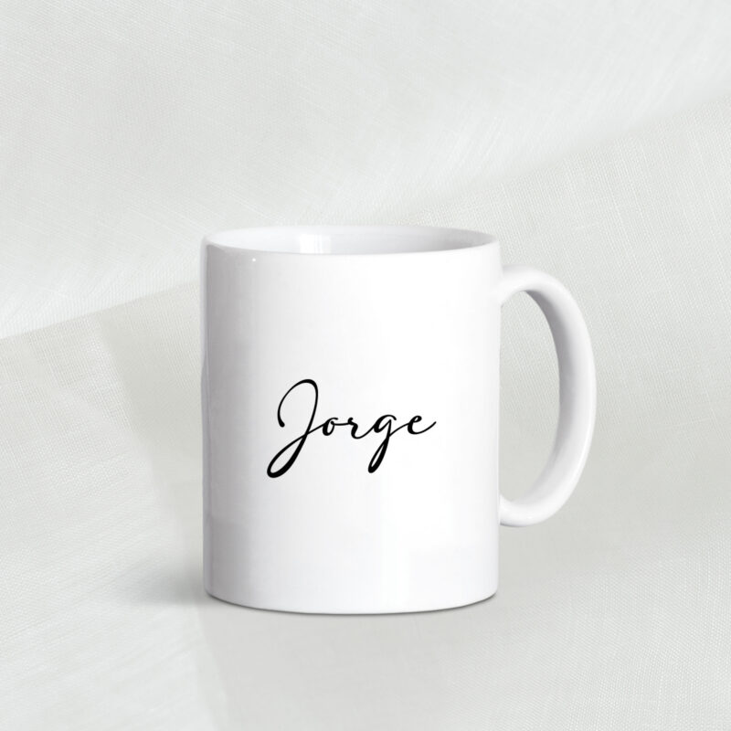Taza personalizada de estilo minimalista