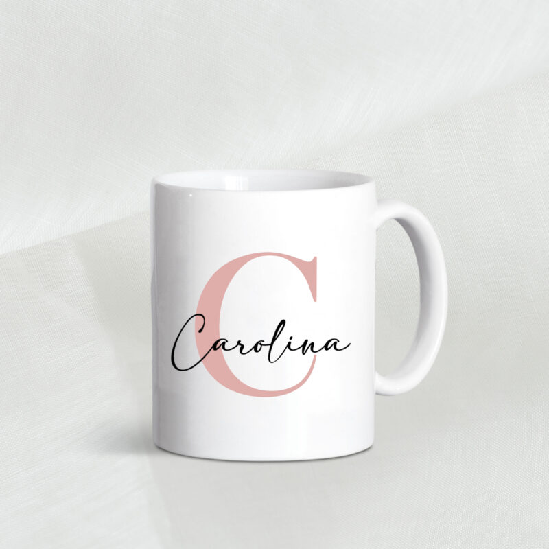 Taza personalizada inicial y nombre - Imagen 2