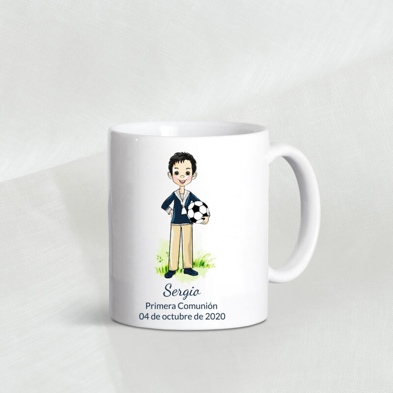 taza personalizada niño de comunion