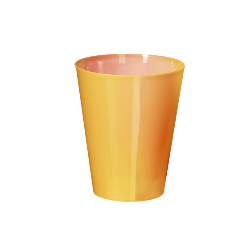 Vasos de plástico reutilizables color naranja