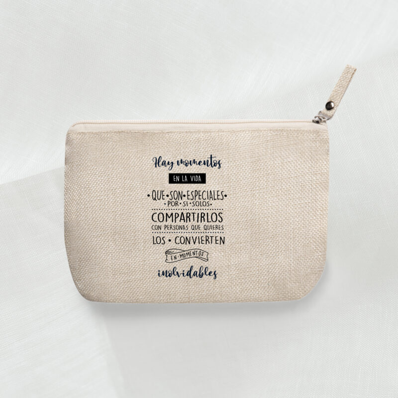 Neceser con frase de agradecimiento