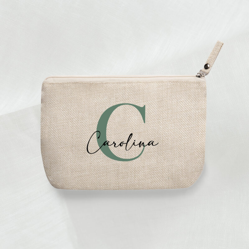 Taza personalizada inicial y nombre verde oliva