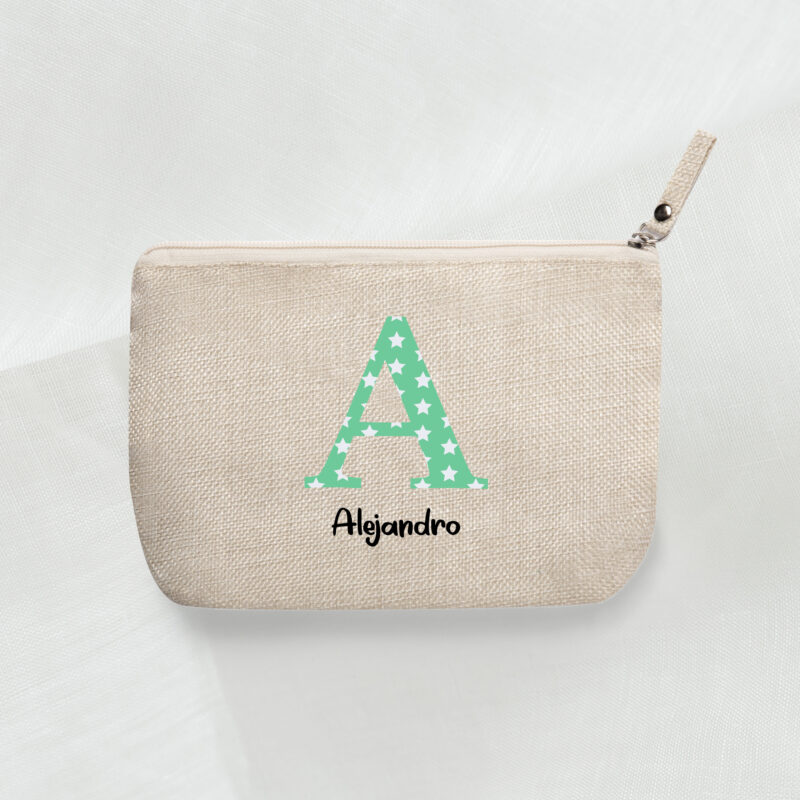 Neceser con estrellas verde