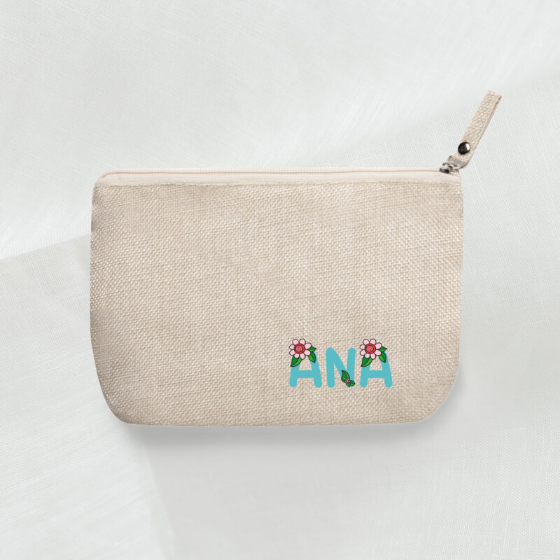 neceser infantil nombre con flores