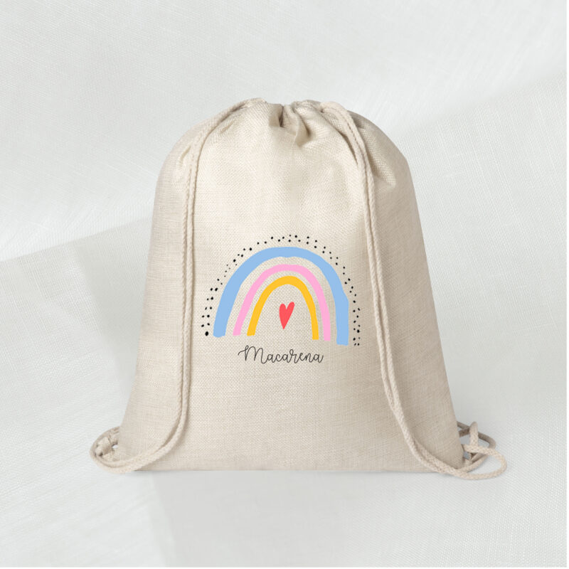 Mochila personalizada arco iris