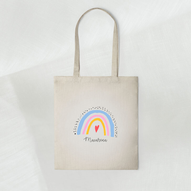 Tote para invitados arco iris