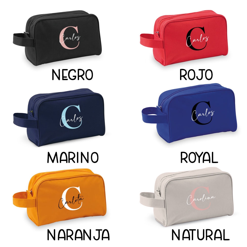 Neceser colores con inicial y nombre - Imagen 2
