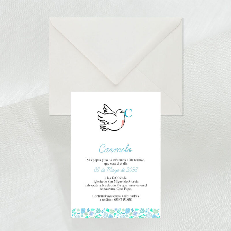 invitación de bautizo