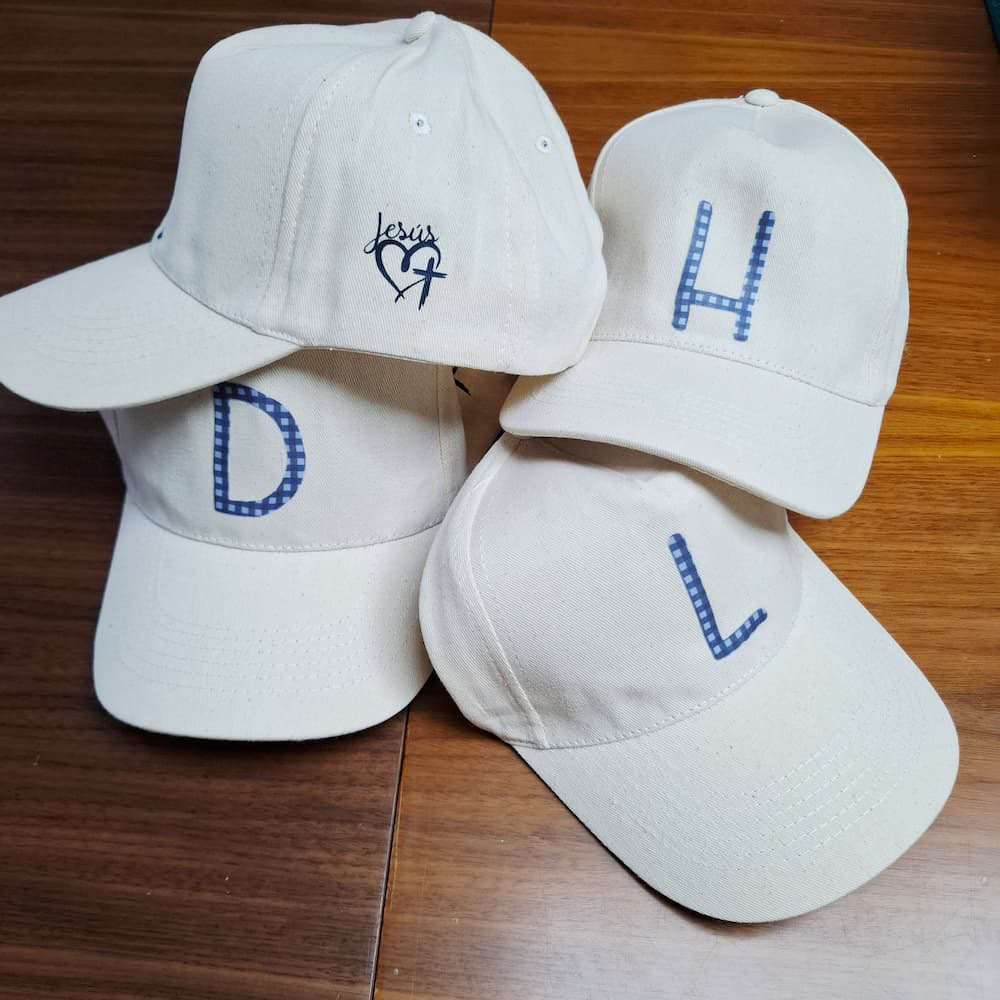 Gorra personalizada vichy algodón orgánico - Imagen 7