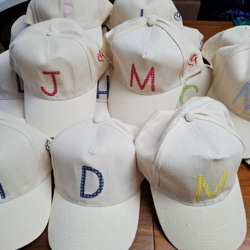 Gorra personalizada vichy algodón orgánico