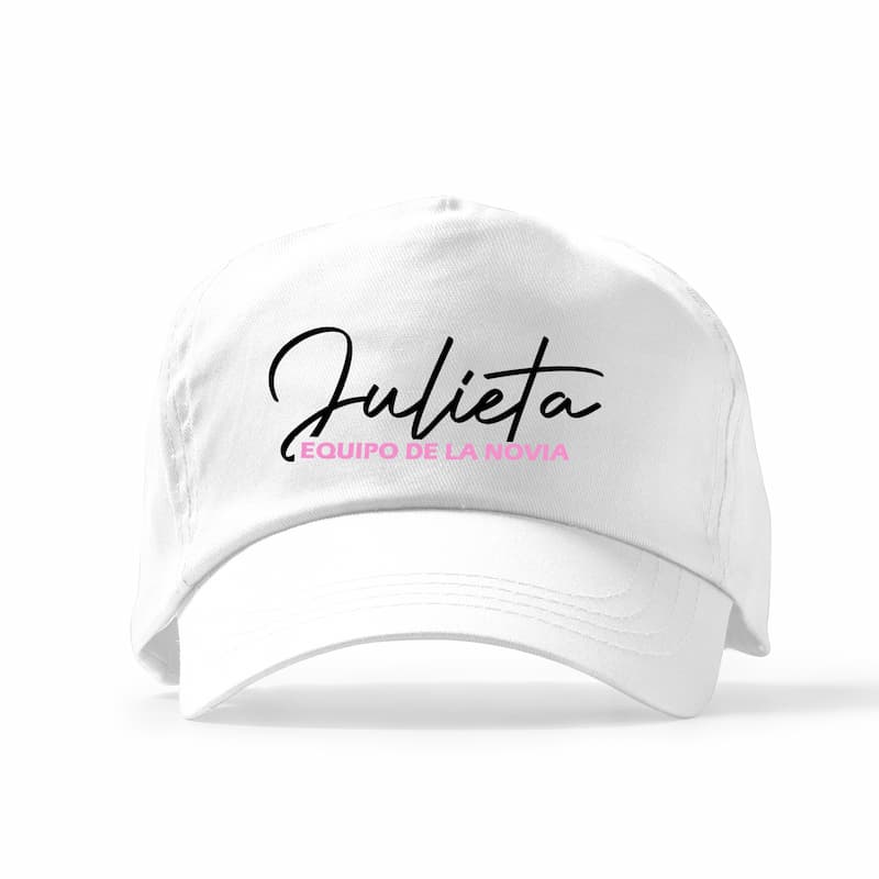 gorra equipo de la novia blanca