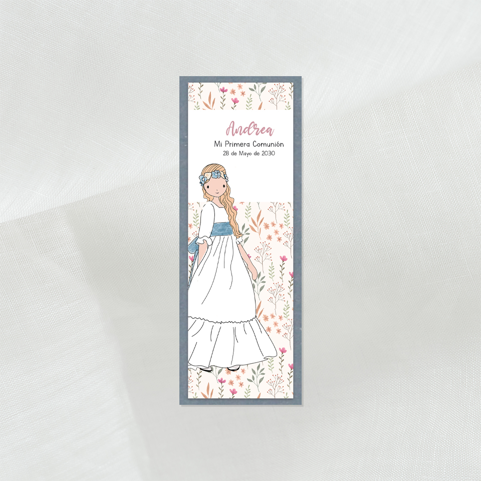 Marcapáginas comunión personalizado