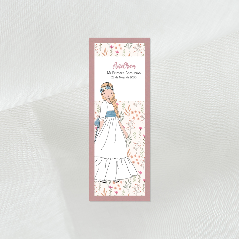 Marcapáginas comunión personalizado