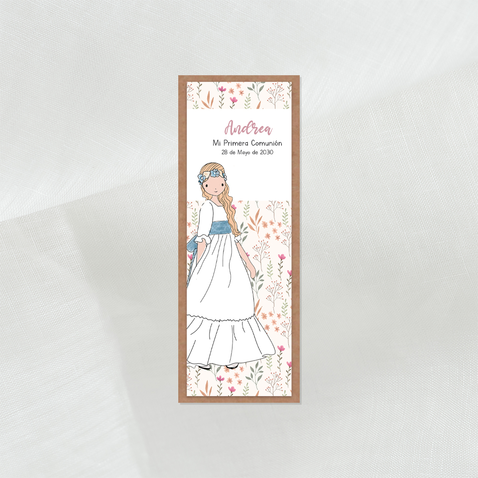 Marcapáginas comunión personalizado
