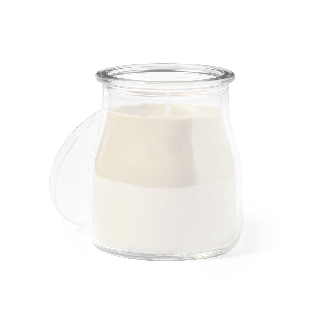 Vela tarro cristal blanca