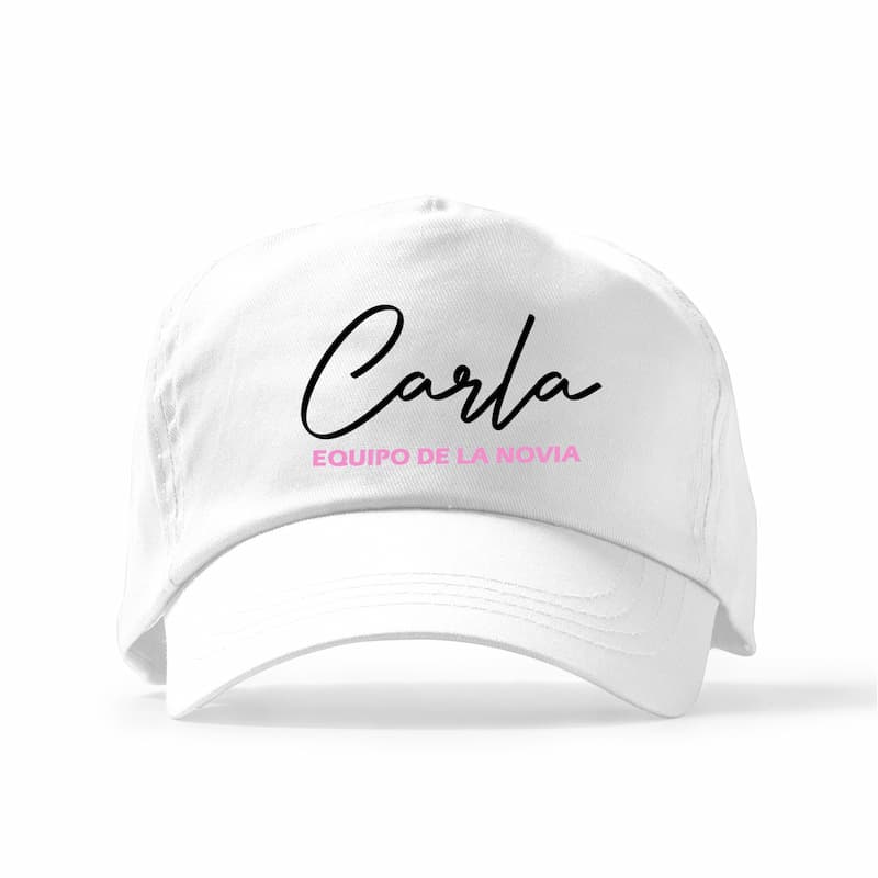 gorra equipo de la novia blanca