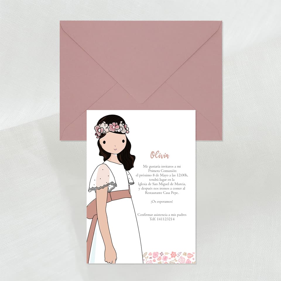 Invitación de comunión niña - Imagen 2