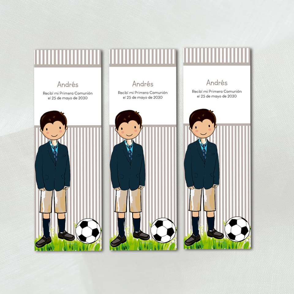 Marcapáginas de comunión con niño Simple