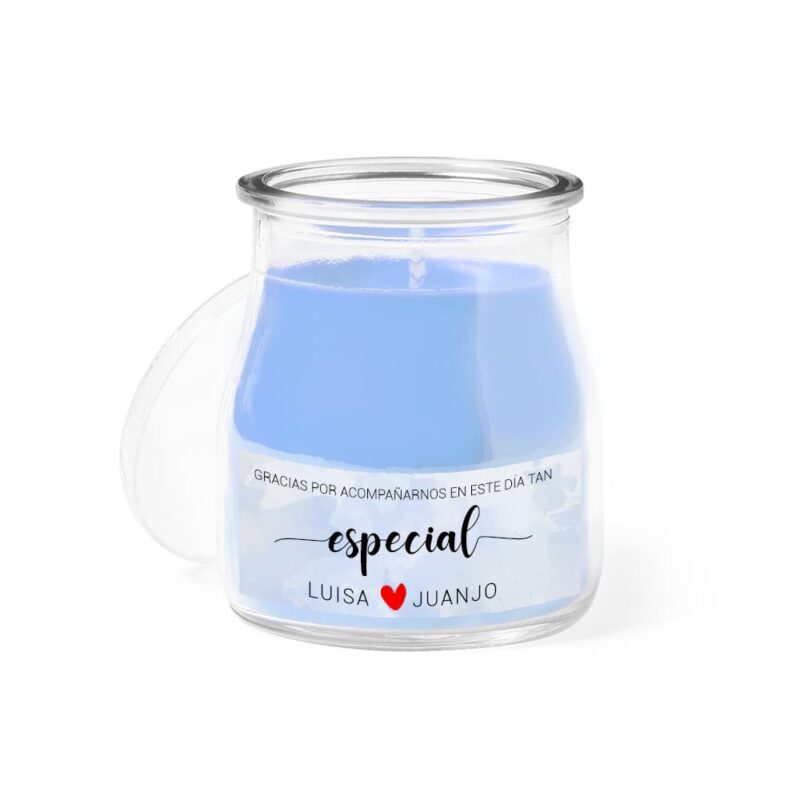 Vela aromática en tarro de cristal