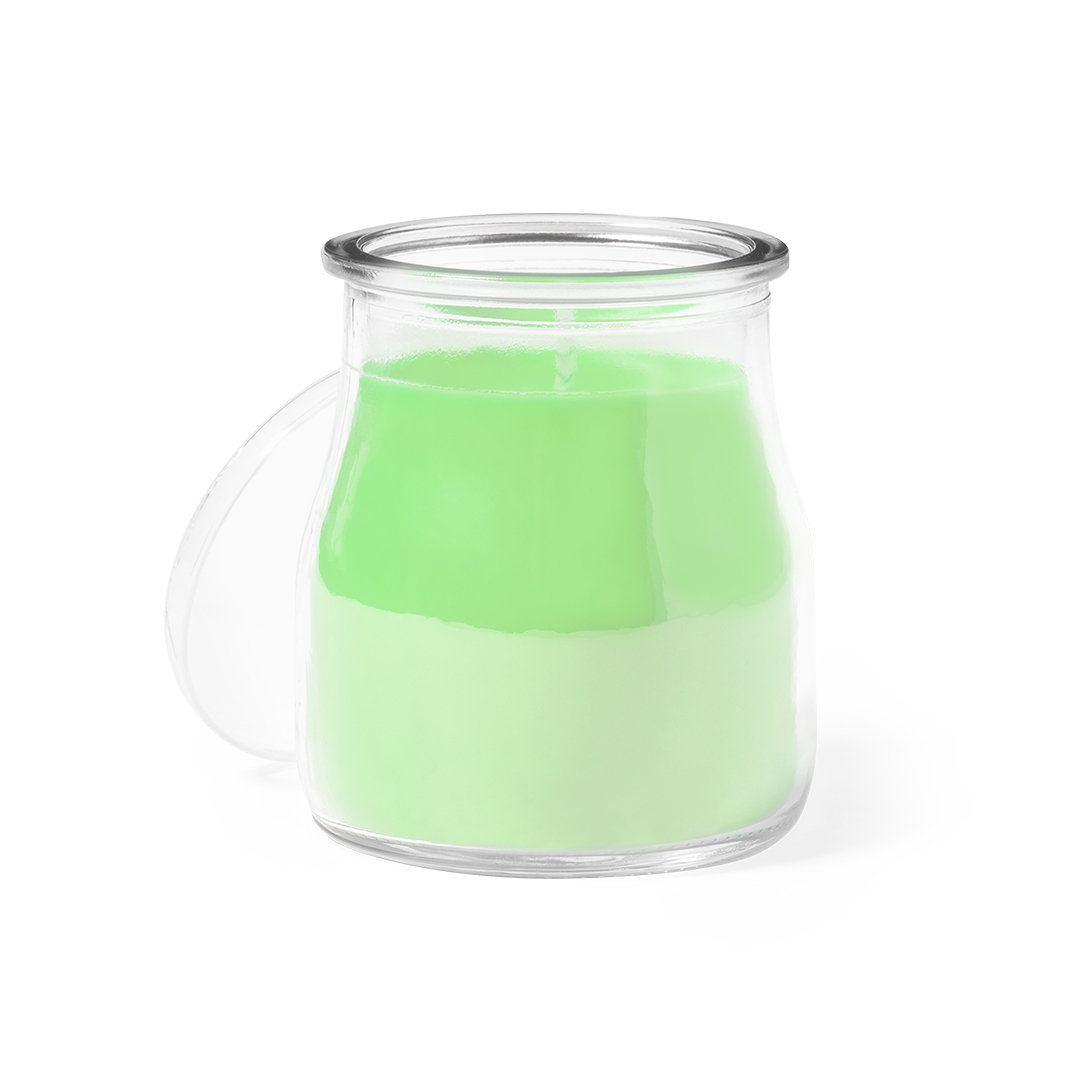 Vela tarro cristal verde