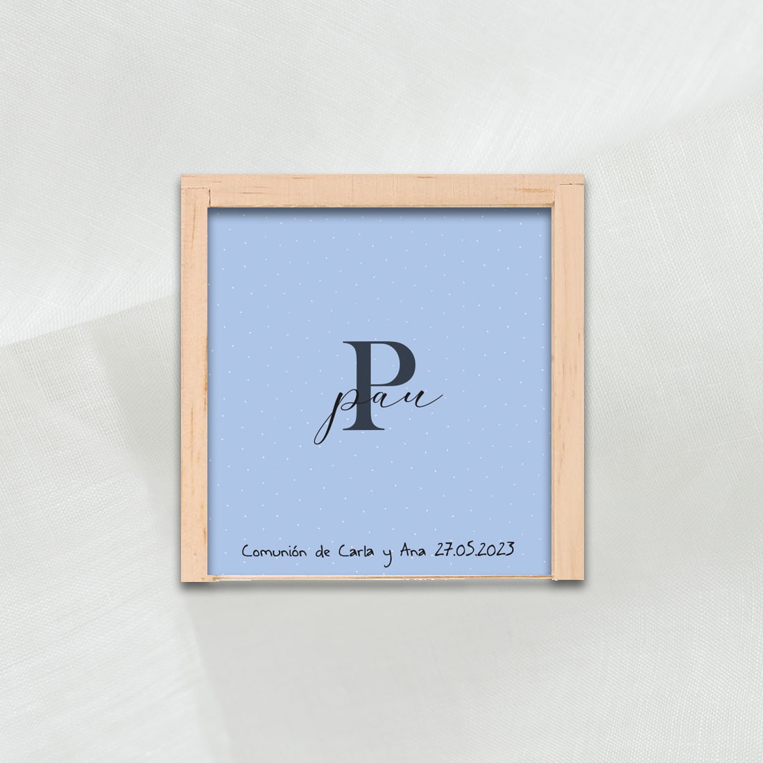 juego 3 en raya personalizado de madera