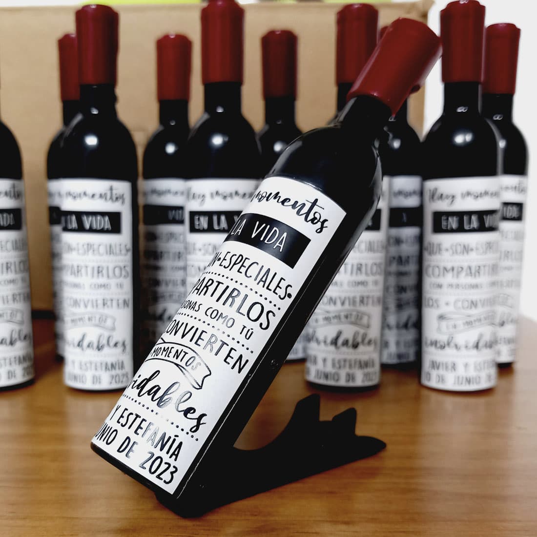abridor botella de vino personalizado