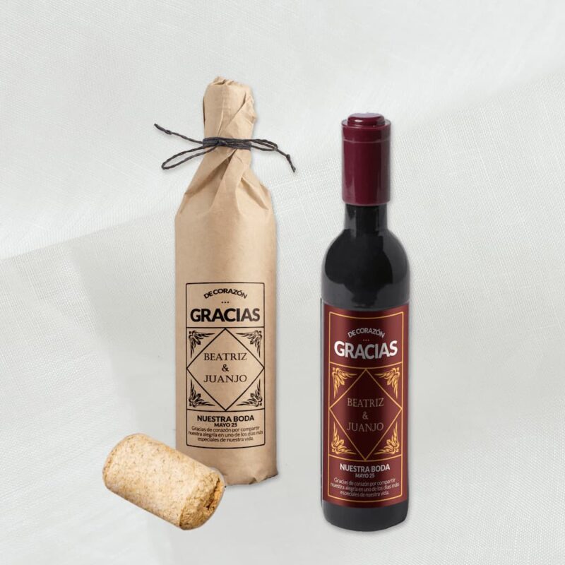 abridor botella de vino para boda