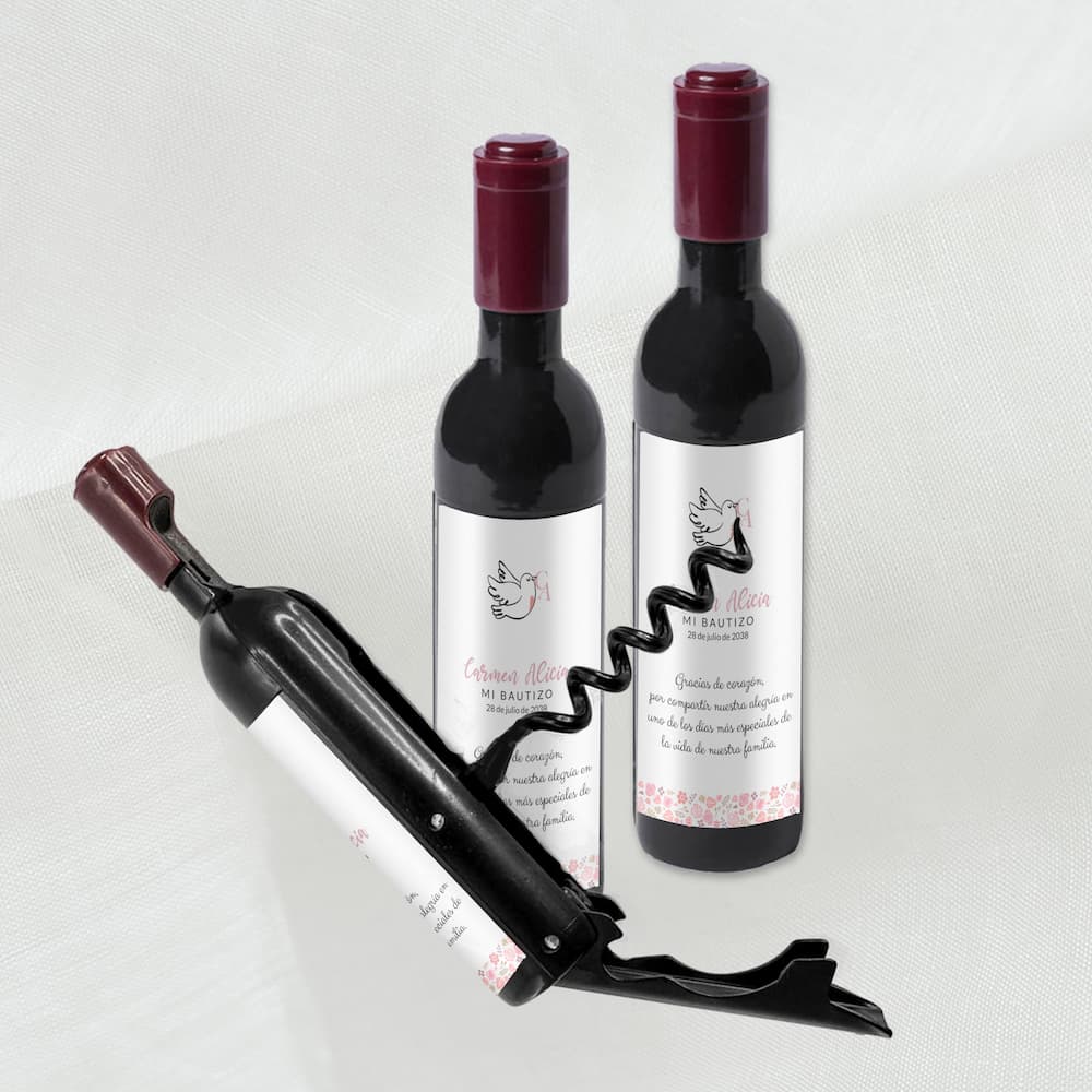 Abridor personalizado botella para bautizo - Imagen 2