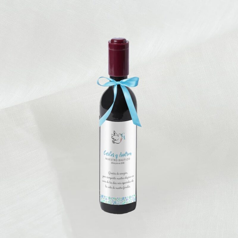 sacacorchos personalizado botella eventos azul