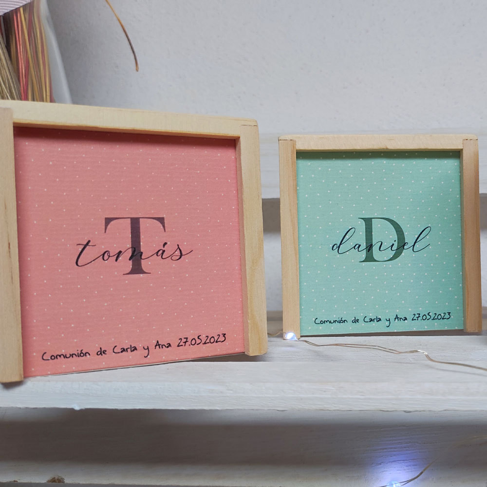 juego 3 en raya personalizado de madera
