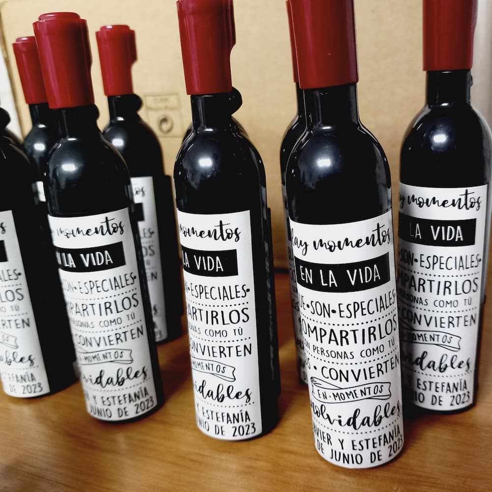 Botella de vino abridor con frase - Imagen 5