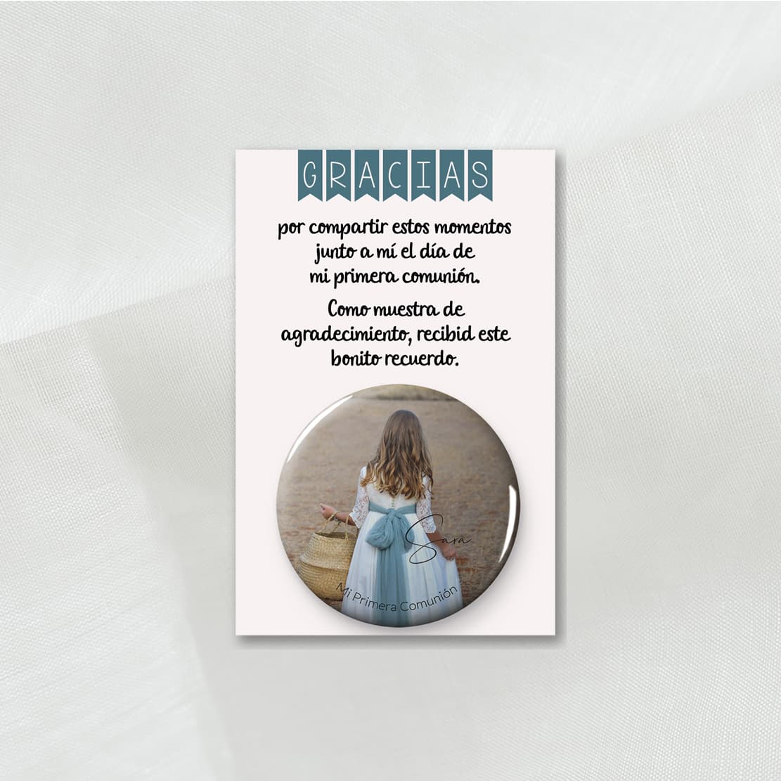 chapa personalizada con foto