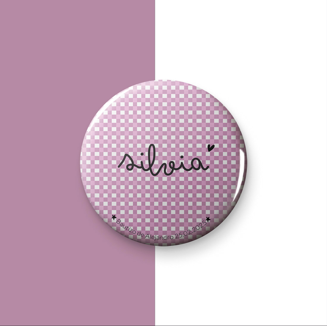 Chapa vichy con nombre - Imagen 3